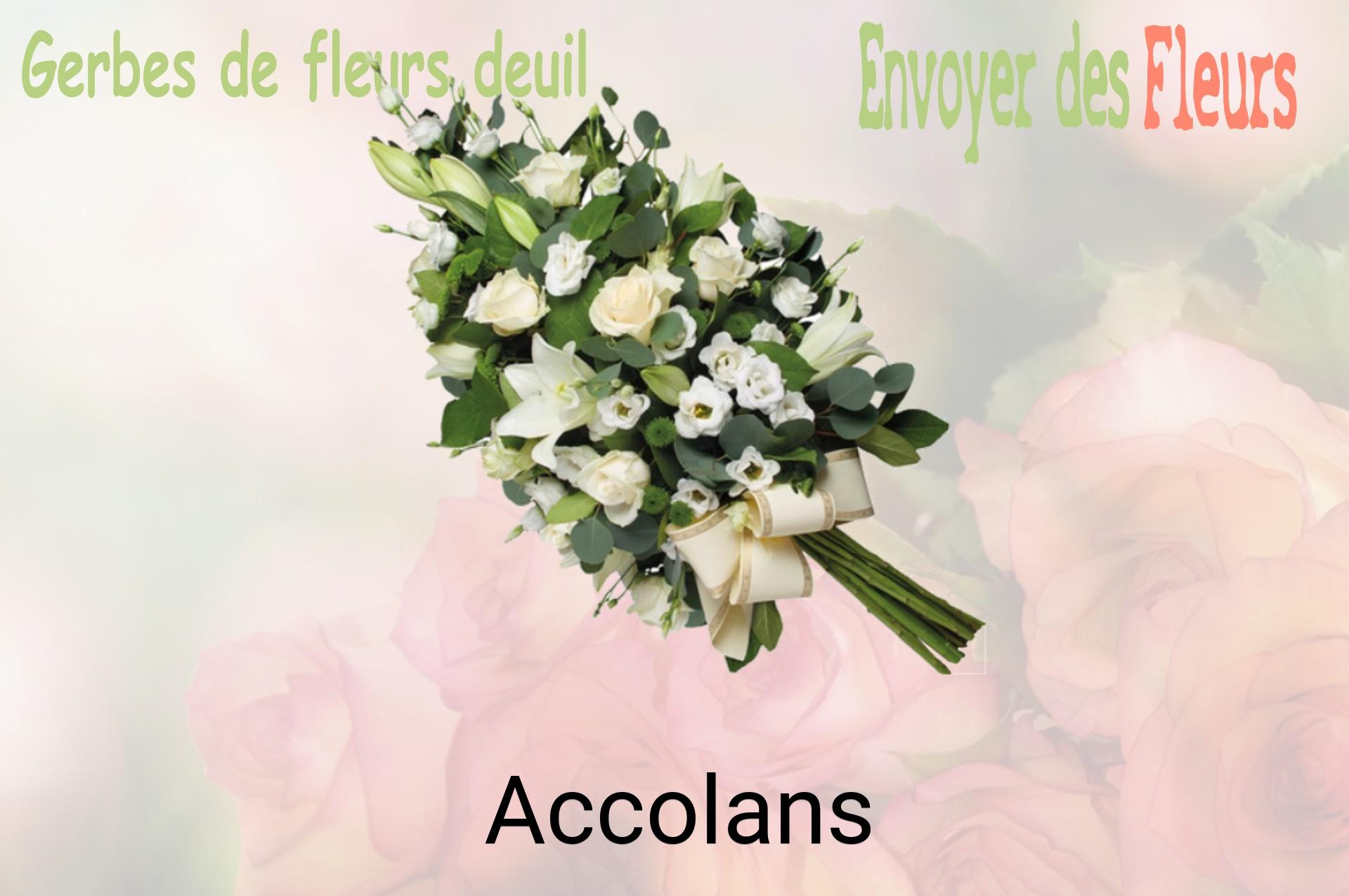 Gerbe de fleurs de deuil livrée à Accolans